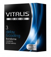 Презервативы VITALIS PREMIUM с охлаждающим эффектом delay & cooling  (3 шт.)