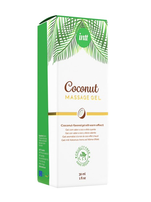 Массажный гель с согревающим эффектом и вкусом кокоса «Coconut Massage Gel» от «Intt» (30 ML)