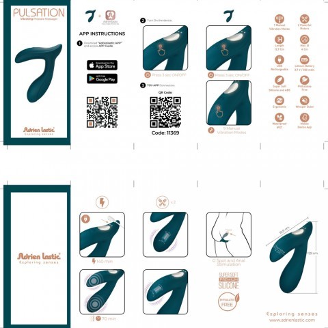 Массажер простаты Pulsation от Adrien Lastic (с подключением к приложению) Массажер простаты Pulsation от Adrien Lastic (с подключением к приложению)