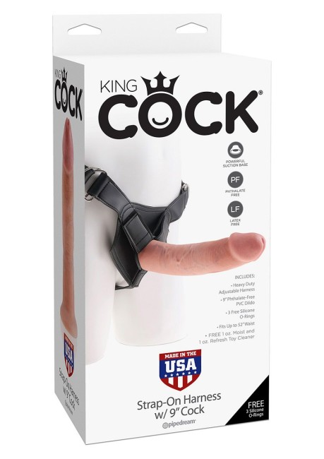 Страпон Harness со съемной телесной насадкой King Cock 9 - 23 см  Страпон Harness со съемной телесной насадкой King Cock 9 - 23 см
