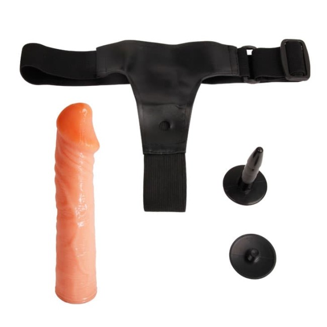 Страпон - комлект фаллоимитатор с поясом (19 см)