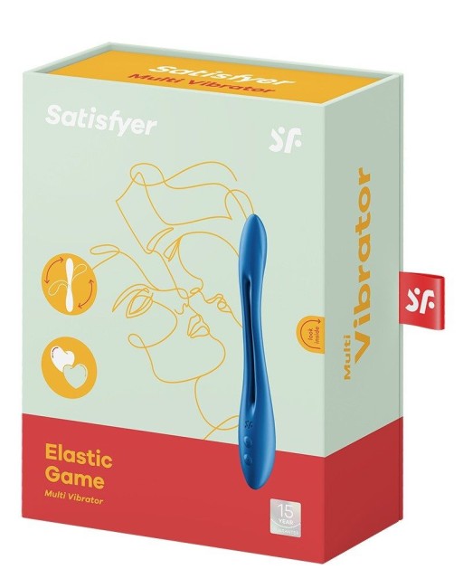 Синий многофункциональный вибратор для пар «Elastic Game» от «Satisfyer» Синий многофункциональный вибратор для пар «Elastic Game» от «Satisfyer»