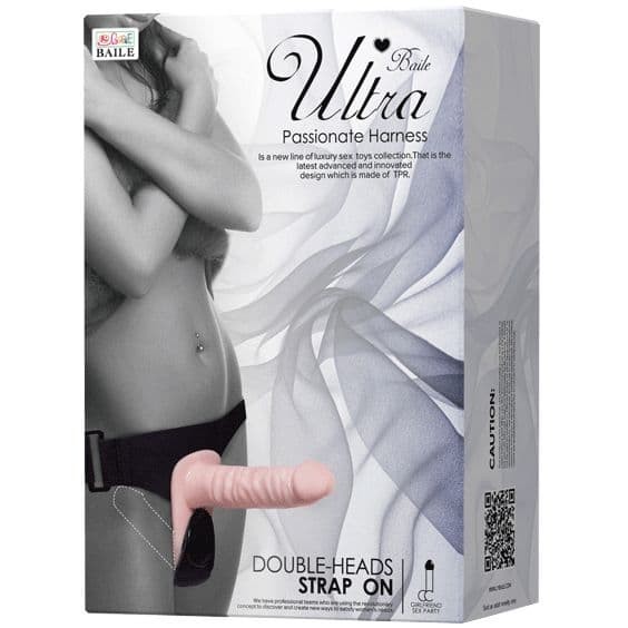 Страпон двойной с вибрацией (18 см)