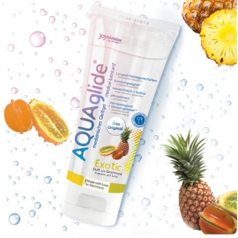 Оральная смазка со вкусом экзотических фруктов AQUAglide (100 ML)