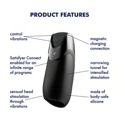 Мастурбатор с вибрацией «Men Vibration+» от «Satisfyer» (Connect App) Мастурбатор с вибрацией «Men Vibration+» от «Satisfyer» (Connect App)