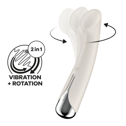 Бежевый вибратор для G-стимуляции «Spinning G-Spot 1» от «Satisfyer»