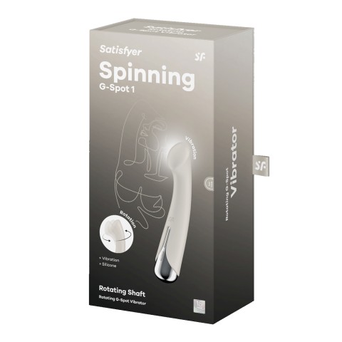 Бежевый вибратор для G-стимуляции «Spinning G-Spot 1» от «Satisfyer»