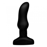 Анальная вибропробка с дистанционным управлением Rimmers Slim M Curved Rimming Plug (чёрный)