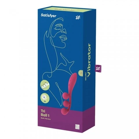 Мультифункциональный вибратор для тройной стимуляции «Tri Ball 1» от «Satisfyer» (красный)
