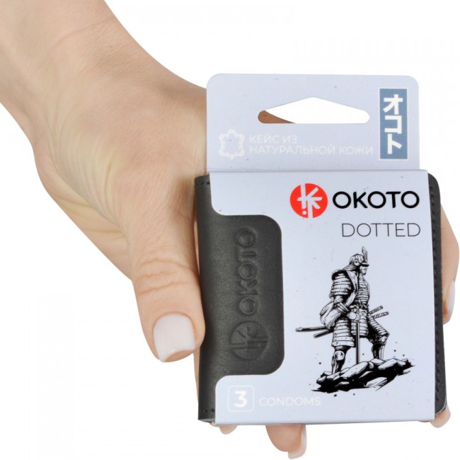 Презервативы в кейсе «Dotted» от «OKOTO» (3 шт.)  Презервативы в кейсе «Dotted» от «OKOTO» (3 шт.)