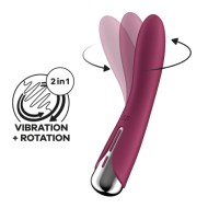 Красный вибратор с функцией вращения «Spinning Vibe 1» от «Satisfyer»