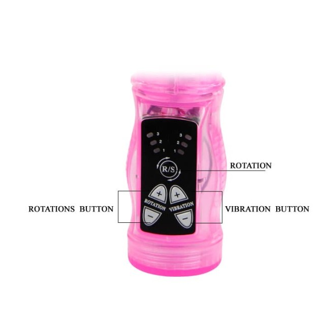 Хай-Тек вибратор с клиторальным стимулятором + ротация