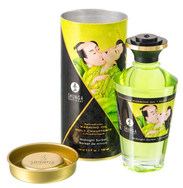 Ароматизированное массажное масло с афродизиаком с ароматом щербета от «SHUNGA»