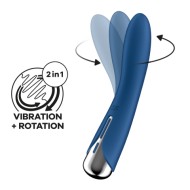 Синий вибратор с функцией вращения «Spinning Vibe 1» от «Satisfyer»