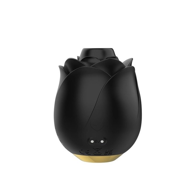 Черный клиторальный стимулятор Black Rose Silicone Clitoral Suction 