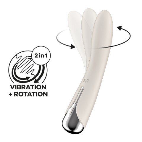 Бежевый вибратор с функцией вращения «Spinning Vibe 1» от «Satisfyer»