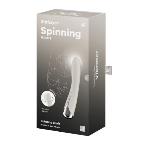 Бежевый вибратор с функцией вращения «Spinning Vibe 1» от «Satisfyer»