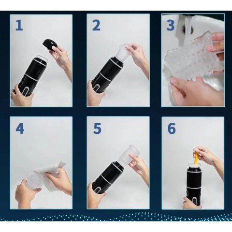 Автоматический мастурбатор с фрикцией и функцией вращения на подставке Автоматический мастурбатор с фрикцией и функцией вращения на подставке