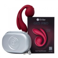 Вибратор с тройной стимуляцией SVibe Snail GIZI Pro бордовый
