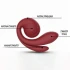 Вибратор с тройной стимуляцией SVibe Snail GIZI Pro бордовый Вибратор с тройной стимуляцией SVibe Snail GIZI Pro бордовый