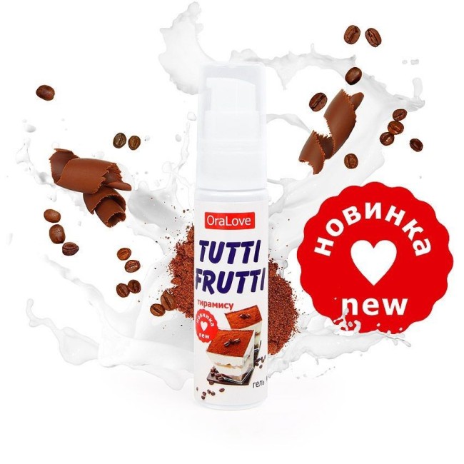 Съедобная гель-смазка TUTTI-FRUTTI со вкусом тирамису 30 ML Съедобная гель-смазка TUTTI-FRUTTI со вкусом тирамису 30 ML