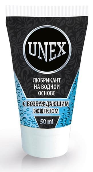 Любрикант на водной основе с возбуждающим эффектом "UNEX" Любрикант на водной основе с возбуждающим эффектом "UNEX"