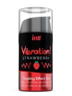 Жидкий интимный гель с эффектом вибрации Клубника «Vibration Strawberry» от «Intt» (15 ML)