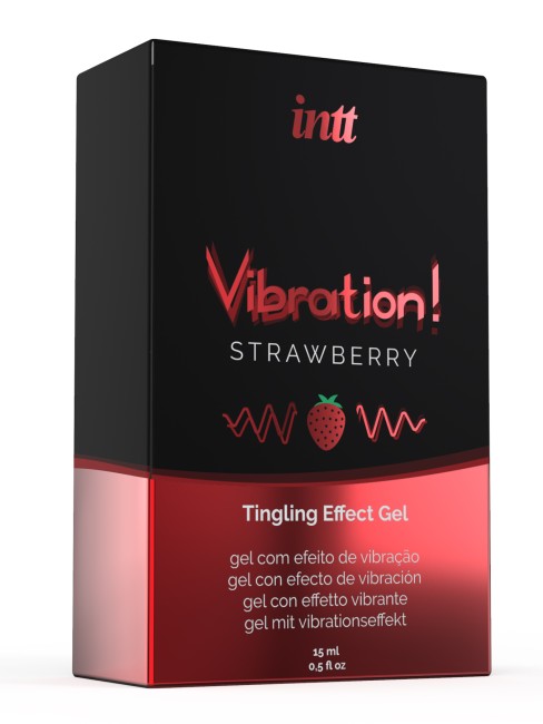 Жидкий интимный гель с эффектом вибрации Клубника «Vibration Strawberry» от «Intt» (15 ML)