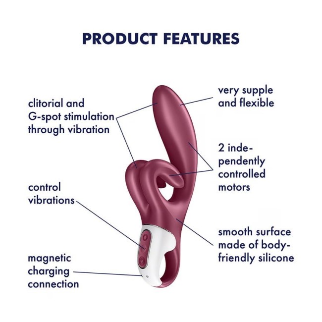 Вибратор-кролик «Touch Me» от «Satisfyer» (бордо) Вибратор-кролик «Touch Me» от «Satisfyer» (бордо)