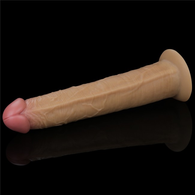 Вибратор с ротацией «Dual-Layered Silicone Nature Cock» от «Lovetoy» 