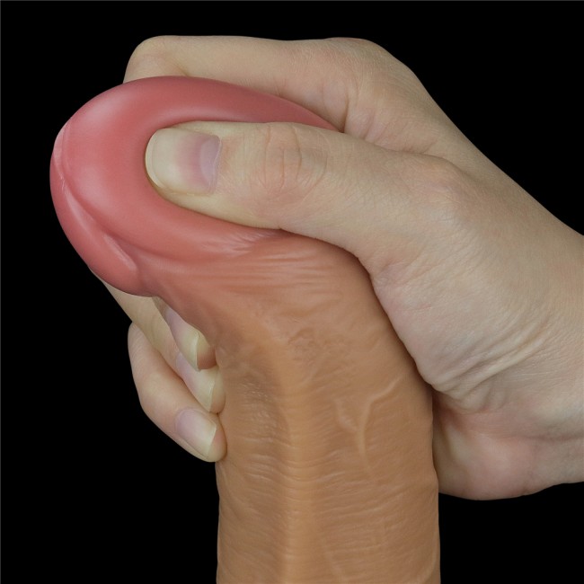 Вибратор с ротацией «Dual-Layered Silicone Nature Cock» от «Lovetoy» 