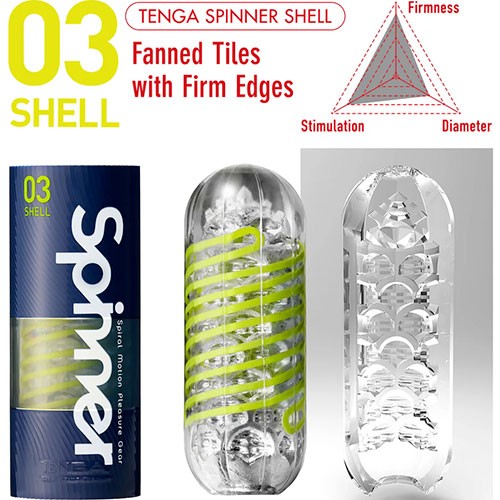 Мастурбатор «SPINNER Shell» от «TENGA» (желтый)