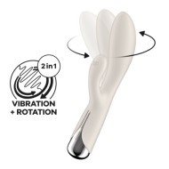Бежевый вибратор-кролик с функцией вращения «Spinning Rabbit 1» от «Satisfyer»