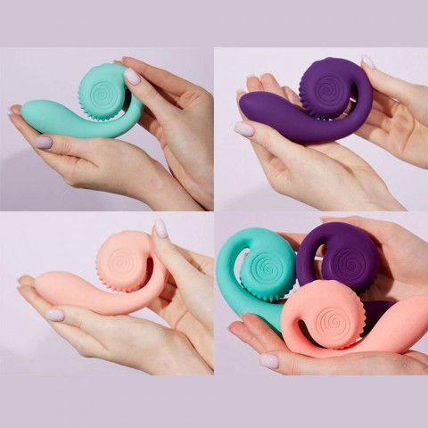 Двойной стимулятор точки G «SVibe Snail GIZI» от «SVibe» (персиково-розовый)