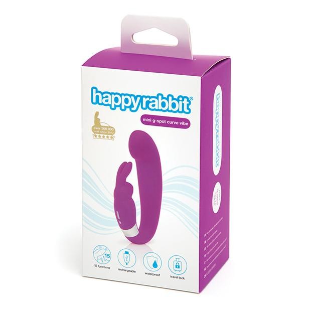 Вибратор для точки G «G-Spot Clitoral Curve Vibrator» от «Happy Rabbit» (фиолетовый)
