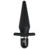 Черная анальная пробка с вибрацией Delicious Fullness Vibrating Butt Plug (9,5 см) 