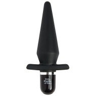 Черная анальная пробка с вибрацией Delicious Fullness Vibrating Butt Plug (9,5 см) 