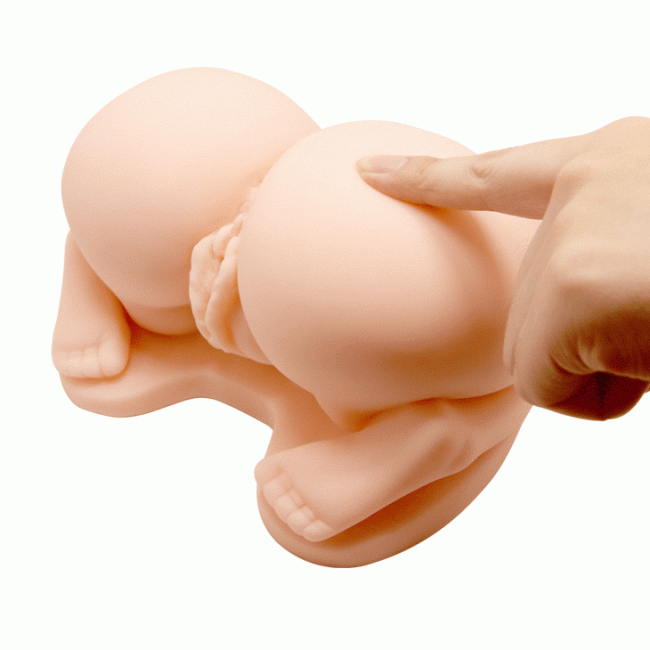 Двойной мастурбатор в виде попки с вибрацией Crazy bull