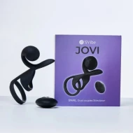 Черный стимулятор для пар в виде эрекционного кольца «Snail JOVI» от «SVibe»