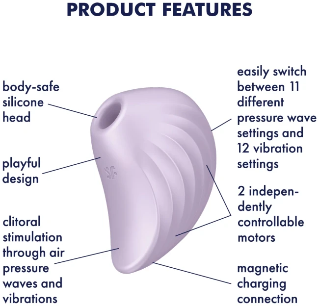 Вакуумно-волновой стимулятор клитора «Pearl Diver» от «Satisfyer» 