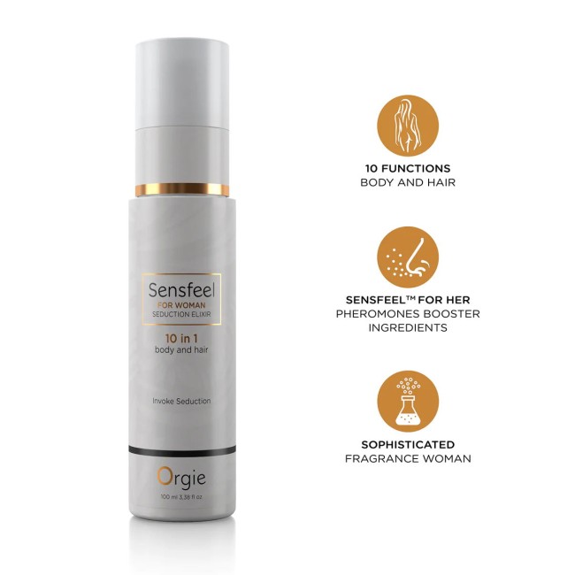 Лосьон с феромонами для тела с феромонамии волос «SENSFEEL - SEDUCTION ELIXIR 10 IN 1» от «Orgie» Лосьон с феромонами для тела с феромонамии волос «SENSFEEL - SEDUCTION ELIXIR 10 IN 1» от «Orgie»