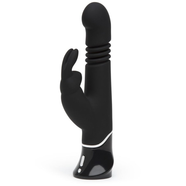 Черный хай-тек вибратор Greedy Girl Thrusting Rabbit Vibrator (11,4 см) 
