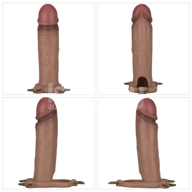 Расширенный набор страпона для мужчин Ingen 9 (пояс, реалистичный полый дилдо и втулка) XS/S/M от «Lovetoy»