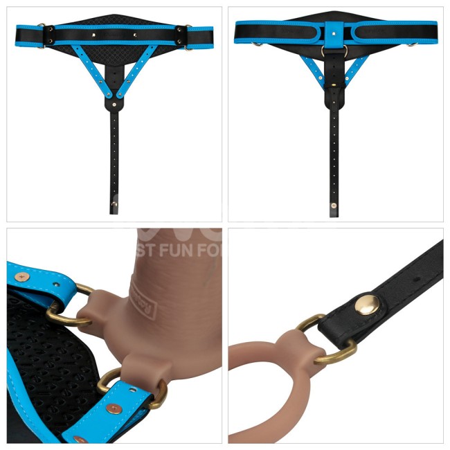 Расширенный набор мужского страпона Ingen 9 (пояс, реалистичный полый дилдо и втулка) L/XL/2XL от «Lovetoy»