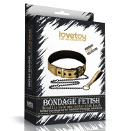 Ошейник с поводком «Bondage Fetish Gold» от «Lovetoy»