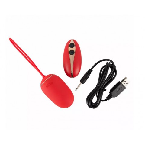 Красное виброяйцо Remote Controlled Love Ball с пультом ДУ 