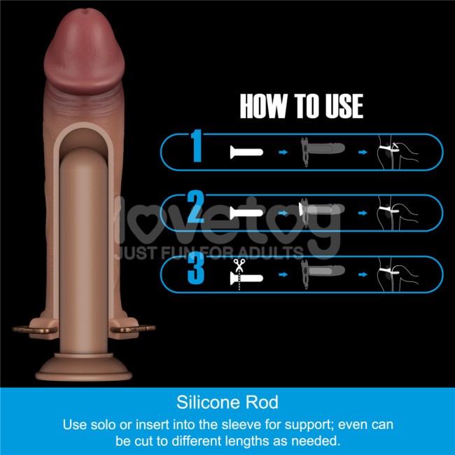 Расширенный набор мужского страпона Ingen 10 (пояс, реалистичный полый дилдо и втулка) XS/S/M от «Lovetoy»