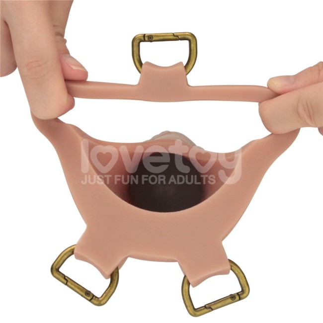 Расширенный набор мужского страпона Ingen 10 (пояс, реалистичный полый дилдо и втулка) XS/S/M от «Lovetoy»