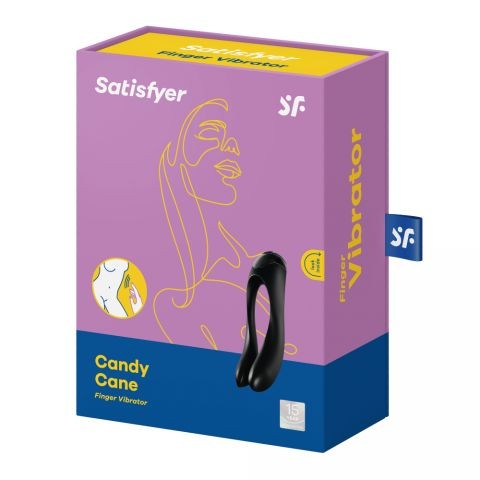 Универсальный пальчиковый вибратор «Candy Cane» от «Satisfyer»  Универсальный пальчиковый вибратор «Candy Cane» от «Satisfyer»