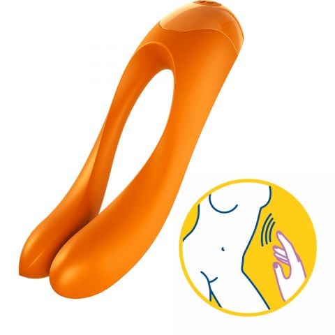Универсальный пальчиковый вибратор «Candy Cane» от «Satisfyer»  Универсальный пальчиковый вибратор «Candy Cane» от «Satisfyer»